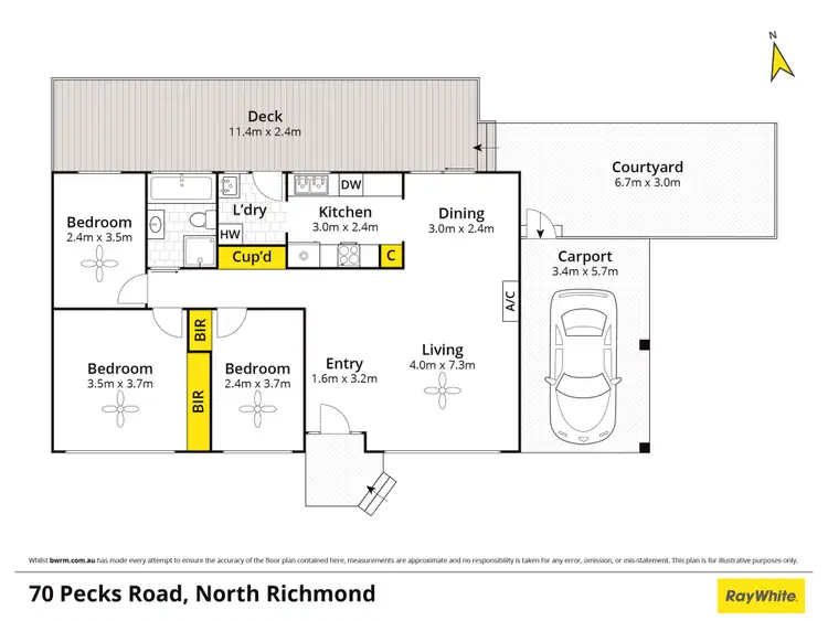 Floorplan of Homely semi-detached listing, 70 Pecks Road, North Richmond NSW 2754