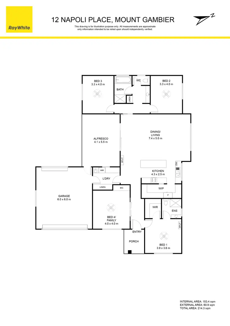 Floorplan of Homely other listing, 12 Napoli Place, Mount Gambier SA 5290