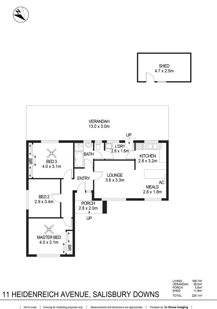 Floorplan of Homely house listing, 11 Heidenreich Avenue, Salisbury Downs SA 5108