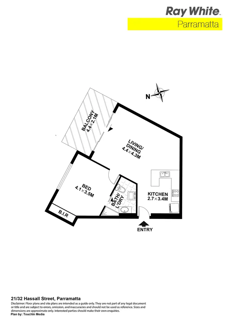 Floorplan of Homely unit listing, 21/32 Hassall Street, Parramatta NSW 2150