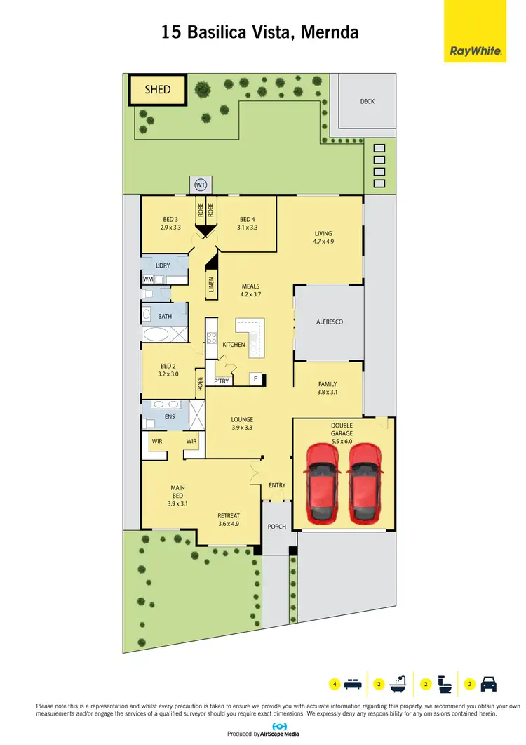 Floorplan of Homely house listing, 15 Basilica Vista, Mernda VIC 3754