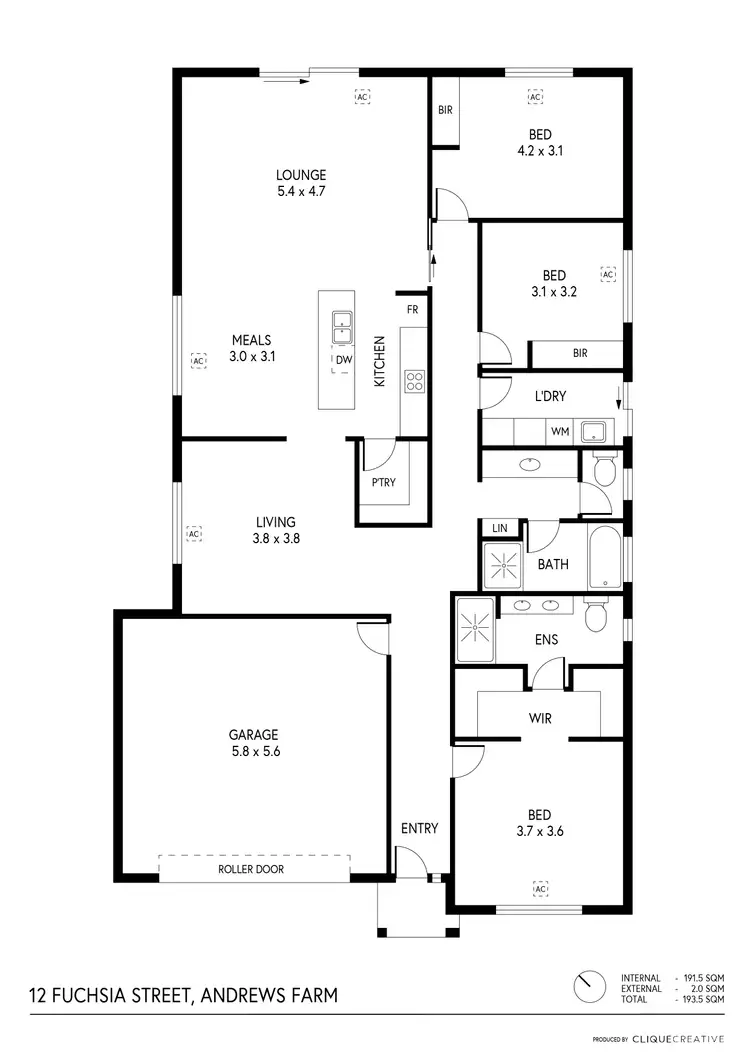 Floorplan of Homely house listing, 12 Fuchsia Street, Andrews Farm SA 5114