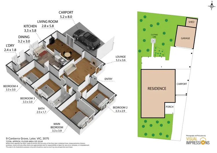 Floorplan of Homely house listing, 9 Canberra Grove, Lalor VIC 3075