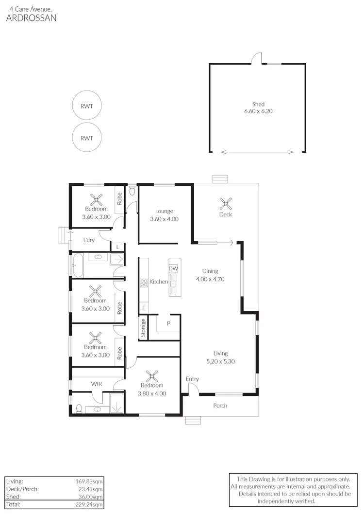 Floorplan of Homely house listing, 4 Cane Avenue, Ardrossan SA 5571