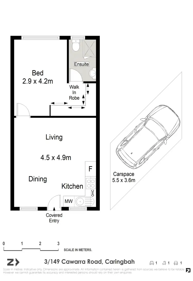 Floorplan of Homely apartment listing, 3/149 Cawarra Road, Caringbah NSW 2229