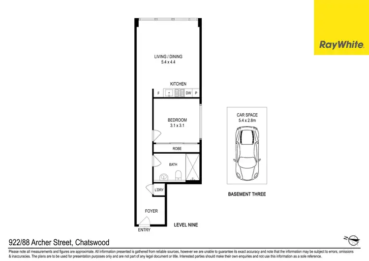 Floorplan of Homely unit listing, 922/88 Archer Street, Chatswood NSW 2067
