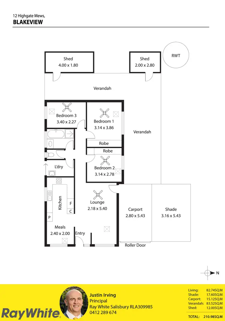 Floorplan of Homely house listing, 12 Highgate Mews, Blakeview SA 5114
