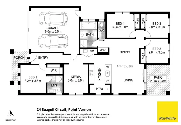 Floorplan of Homely house listing, 24 Seagull Circuit, Point Vernon QLD 4655