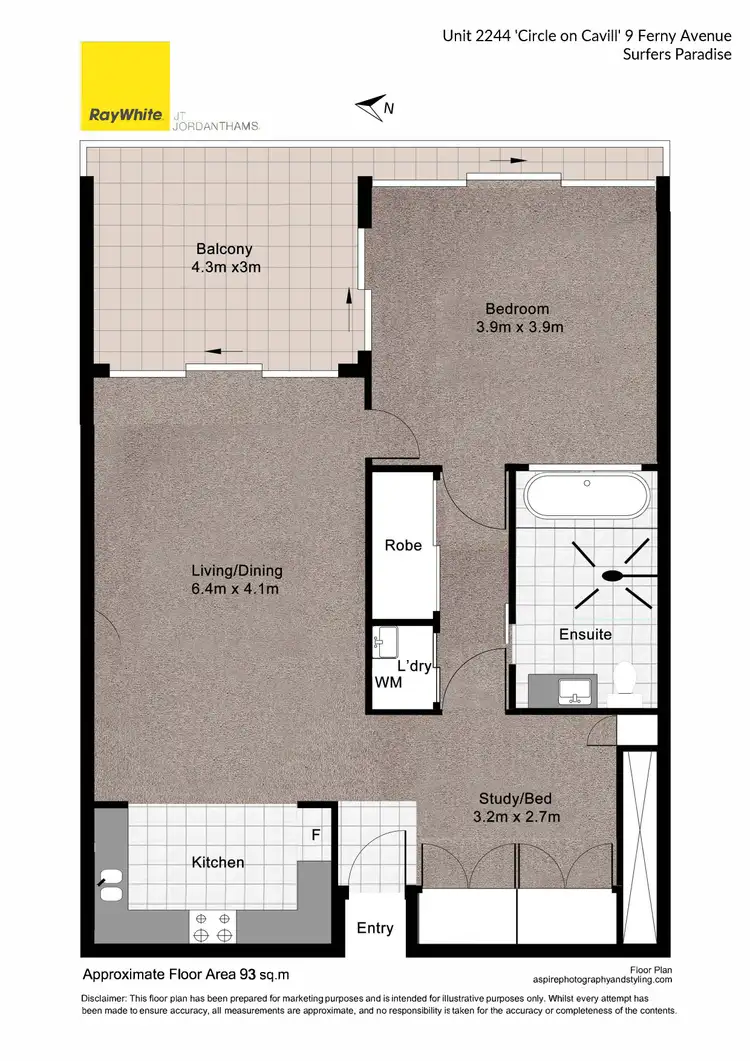 Floorplan of Homely apartment listing, 2244/9 Ferny Avenue, Surfers Paradise QLD 4217