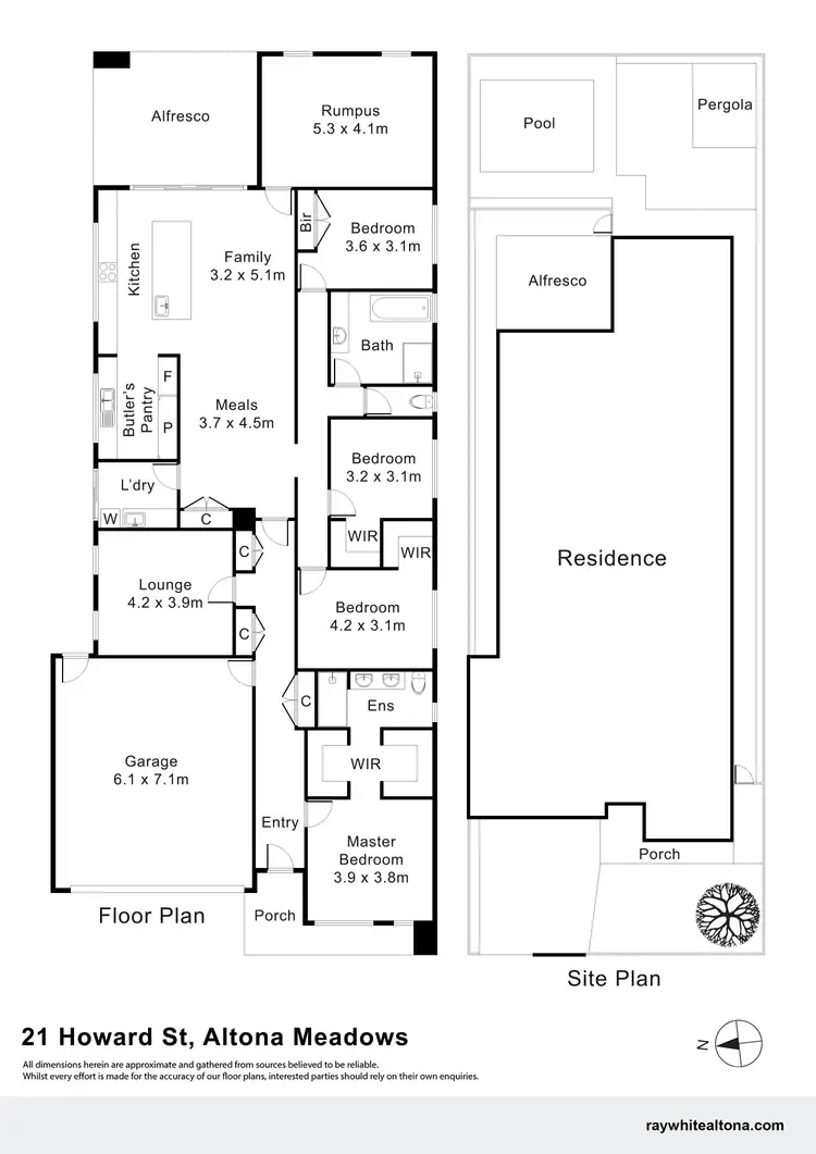 Floorplan of Homely house listing, 21 Howard Street, Altona Meadows VIC 3028