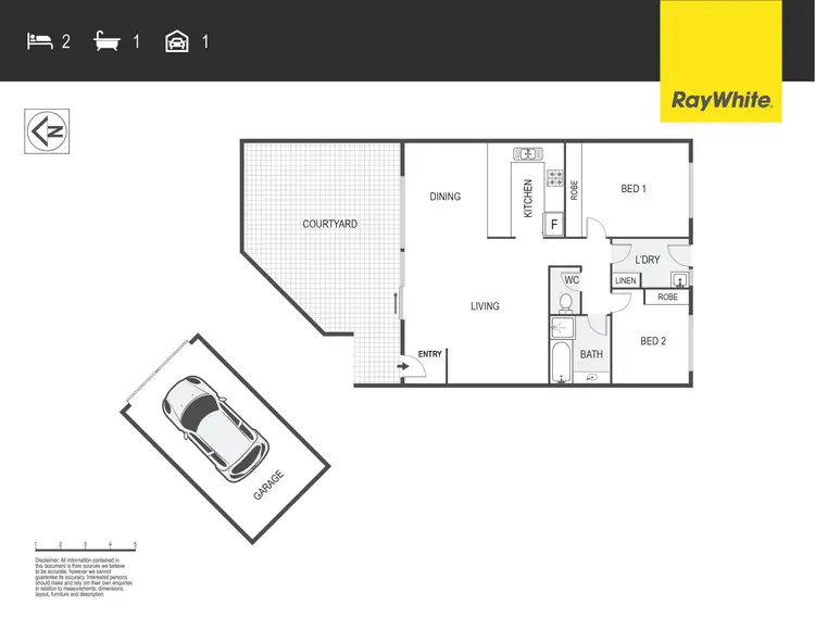 Floorplan of Homely apartment listing, 27/6 Kemsley Place, Pearce ACT 2607