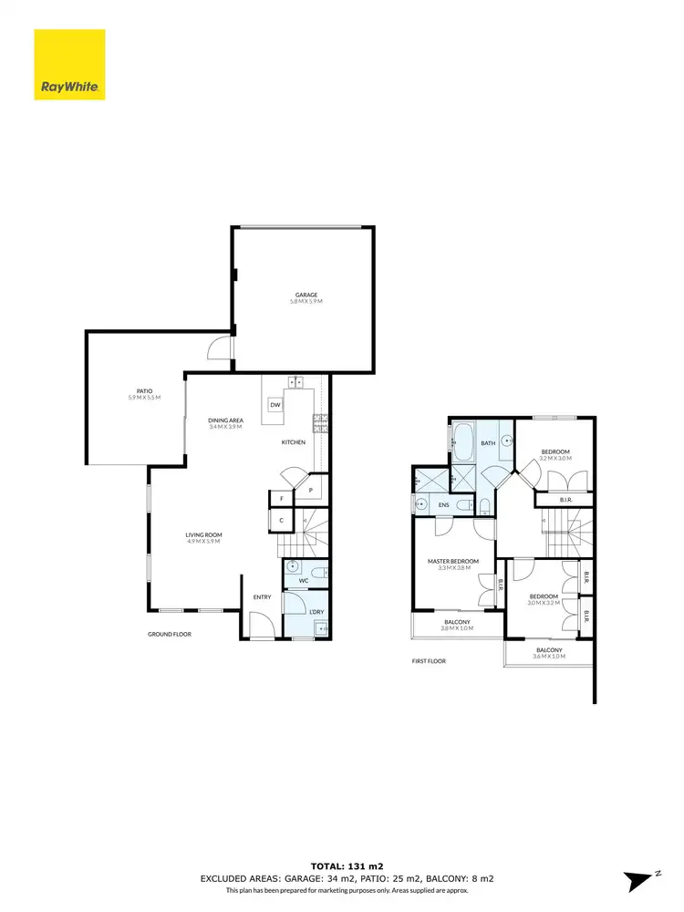 Floorplan of Homely townhouse listing, 3/11-13 Olive Street, Reservoir VIC 3073