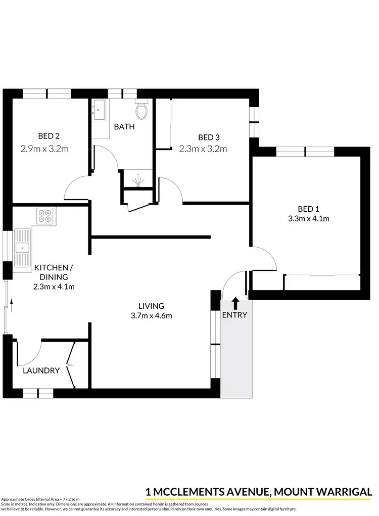 Floorplan of Homely house listing, 1 McClements Avenue, Mount Warrigal NSW 2528