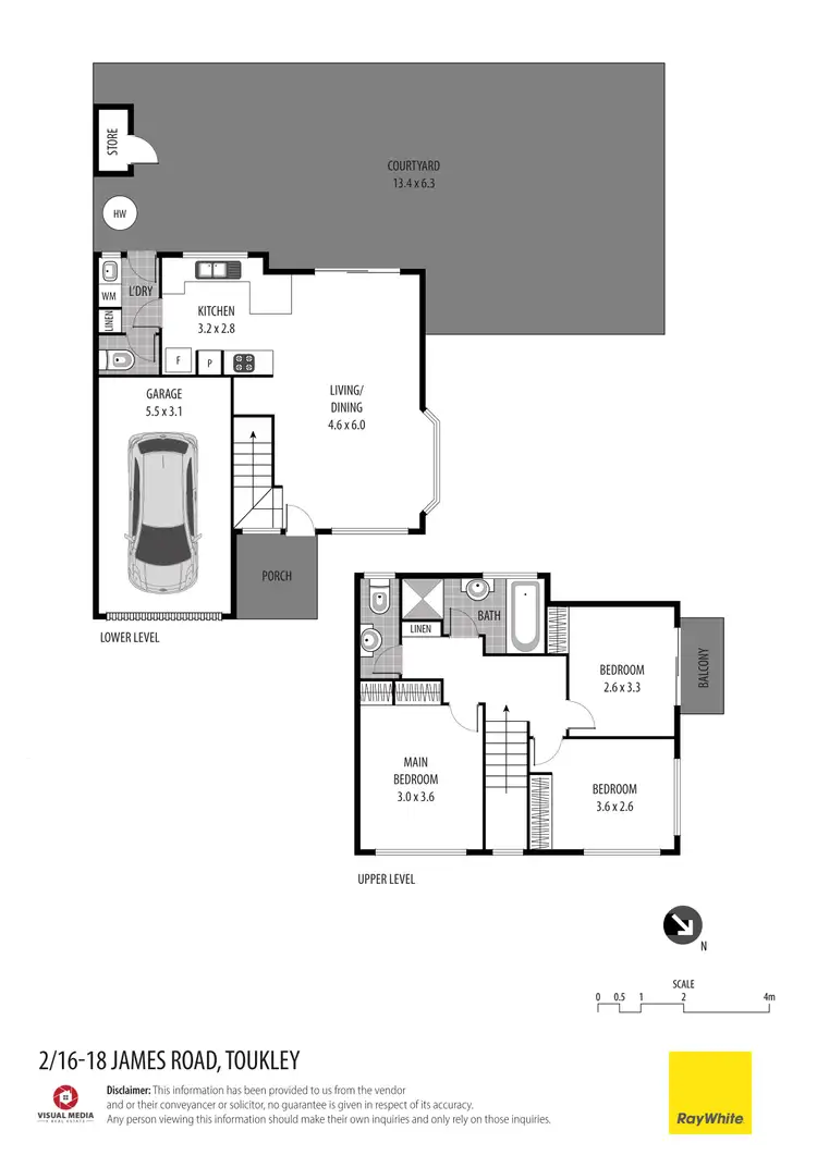 Floorplan of Homely townhouse listing, 2/16-18 James Road, Toukley NSW 2263