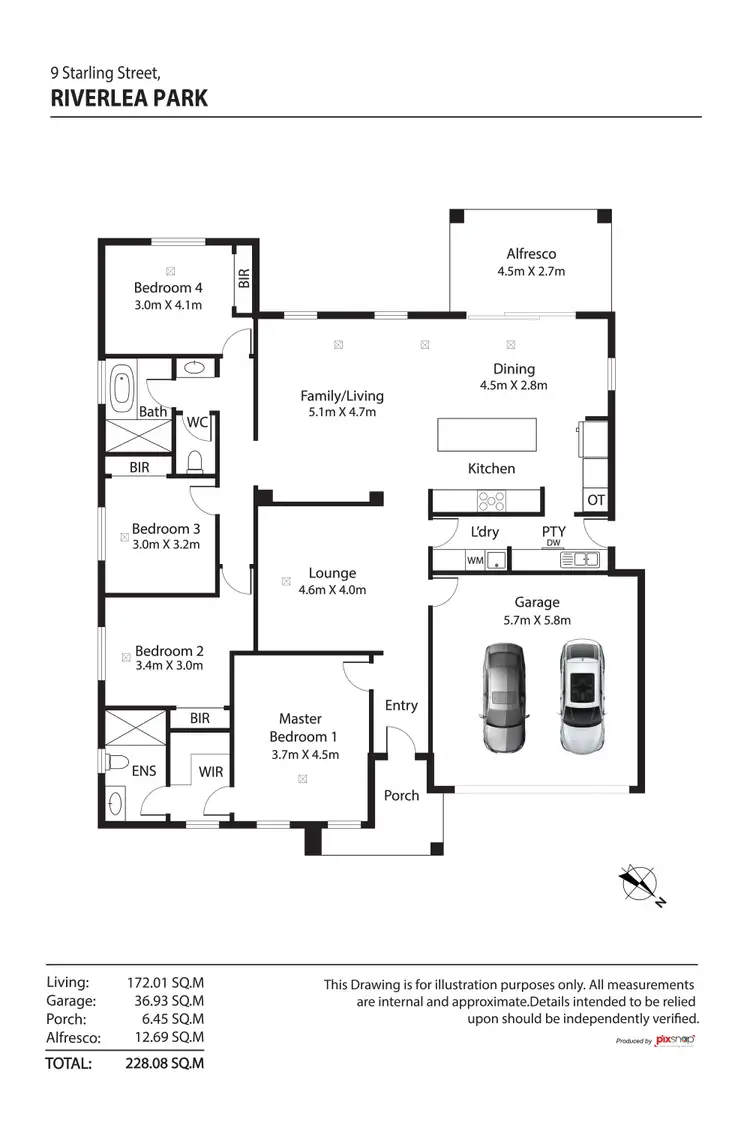 Floorplan of Homely house listing, 9 Starling Street, Riverlea Park SA 5120