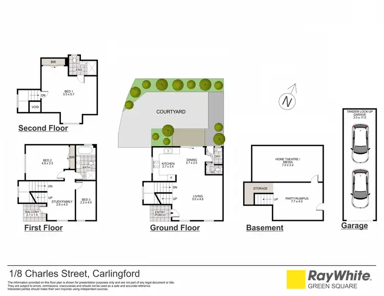 Floorplan of Homely townhouse listing, 1/8 Charles Street, Carlingford NSW 2118