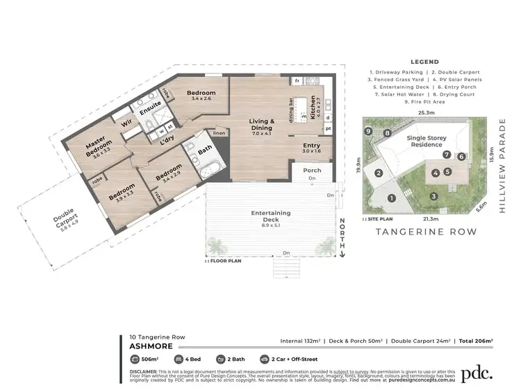 Floorplan of Homely house listing, 10 Tangerine Row, Ashmore QLD 4214