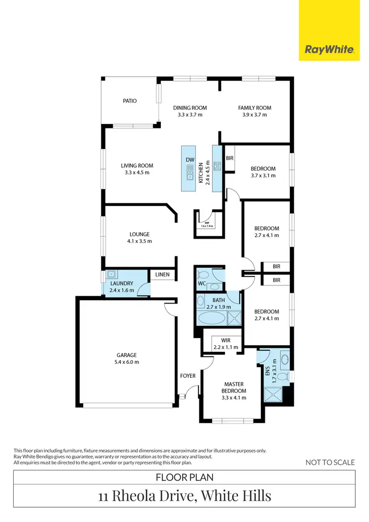 Floorplan of Homely house listing, 11 Rheola Drive, White Hills VIC 3550