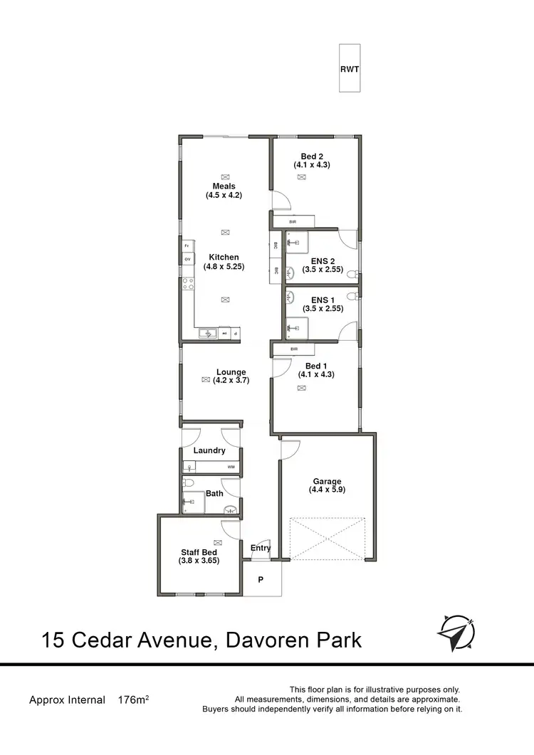 Floorplan of Homely house listing, 15 Cedar Avenue, Davoren Park SA 5113