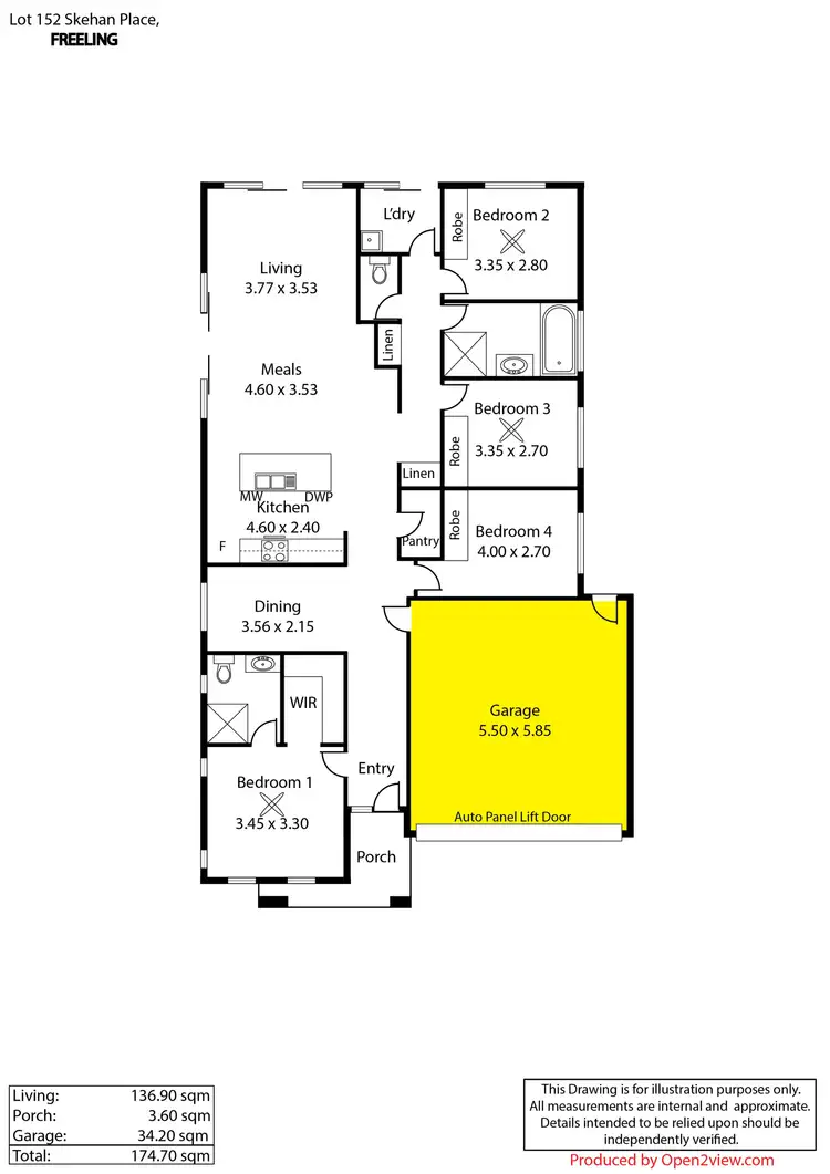 Floorplan of Homely house listing, 1 Skehan Place, Freeling SA 5372