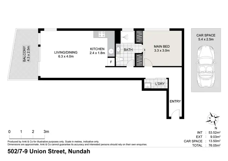 Floorplan of Homely apartment listing, 502/7 Union Street, Nundah QLD 4012