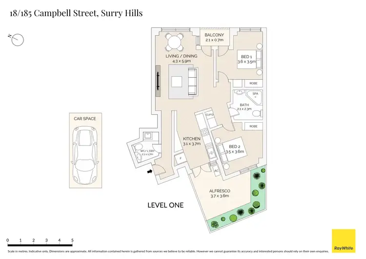 Floorplan of Homely apartment listing, 18/185 Campbell Street, Surry Hills NSW 2010