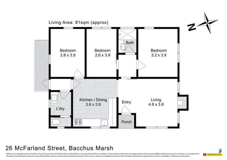Floorplan of Homely house listing, 26 McFarland Street, Bacchus Marsh VIC 3340