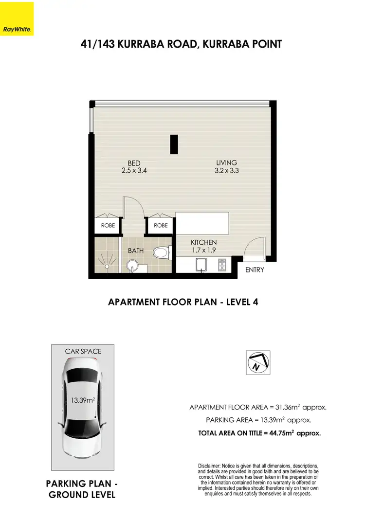 Floorplan of Homely studio listing, 41/143 Kurraba Road, Kurraba Point NSW 2089