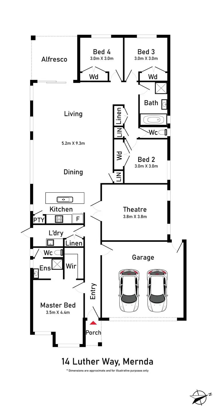 Floorplan of Homely house listing, 14 Luther Way, Mernda VIC 3754
