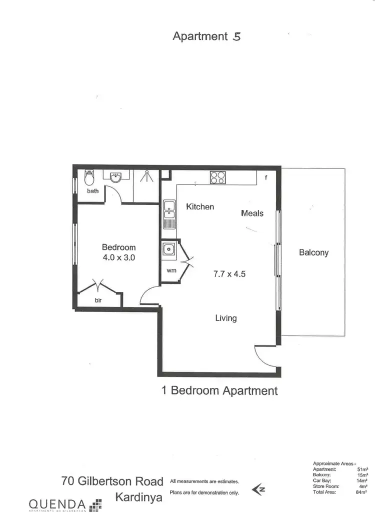 Floorplan of Homely apartment listing, 5/70 Gilbertson Road, Kardinya WA 6163