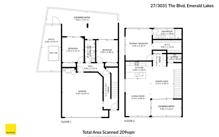 Floorplan of Homely townhouse listing, 27/3031 The Boulevard, Carrara QLD 4211