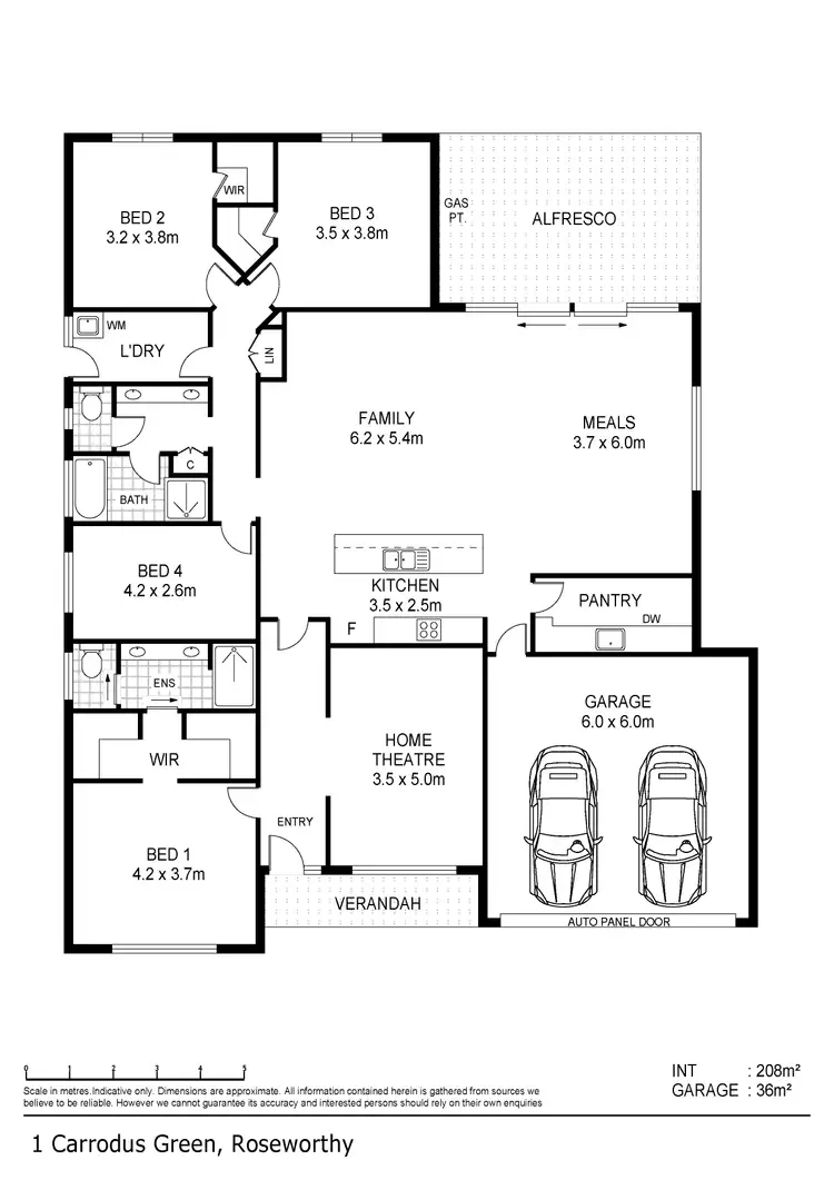 Floorplan of Homely house listing, 1 Carrodus Green, Roseworthy SA 5371