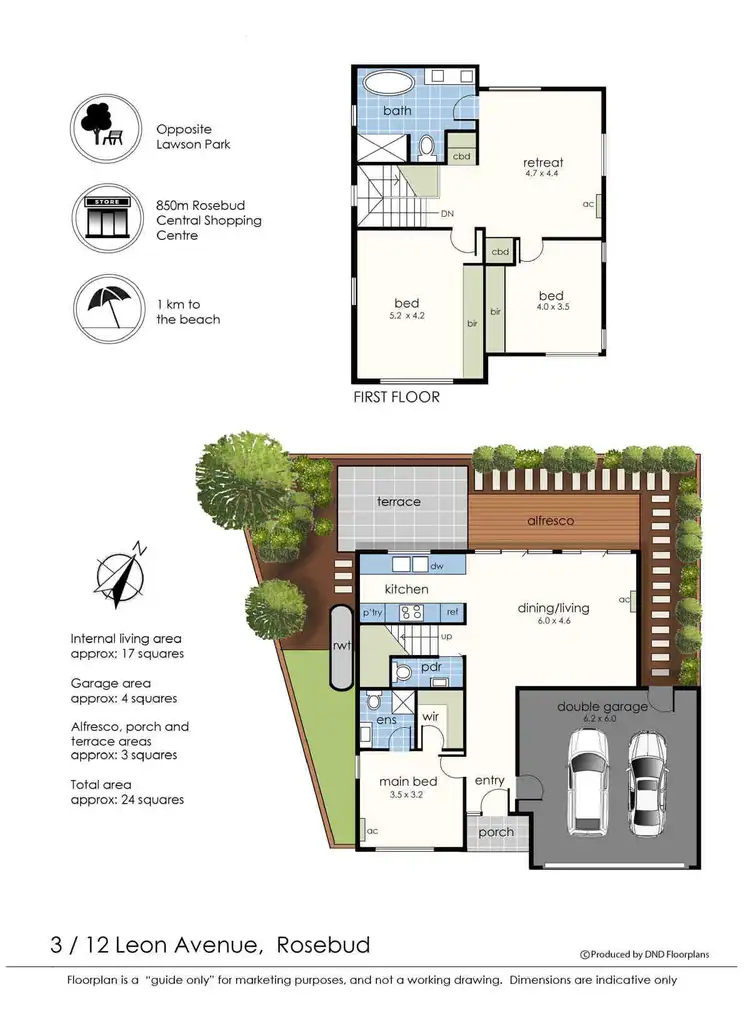 Floorplan of Homely house listing, 3/12 Leon Avenue, Rosebud VIC 3939
