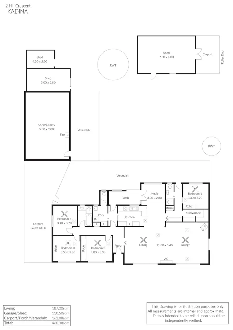 Floorplan of Homely house listing, 2 Hill Crescent, Kadina SA 5554