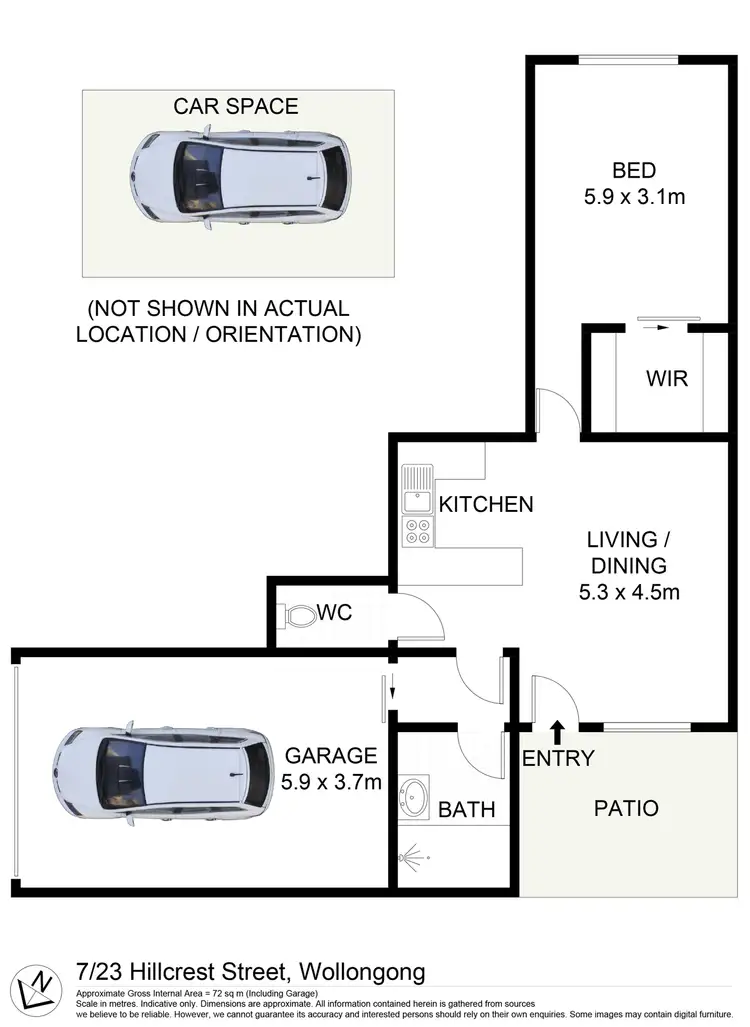 Floorplan of Homely apartment listing, 7/23 Hillcrest Street, Wollongong NSW 2500