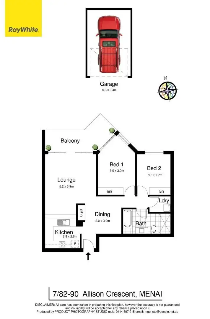 Floorplan of Homely apartment listing, 7/82-90 Allison Crescent, Menai NSW 2234