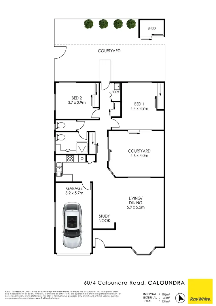Floorplan of Homely unit listing, Unit 60/4 Caloundra Road, Caloundra QLD 4551