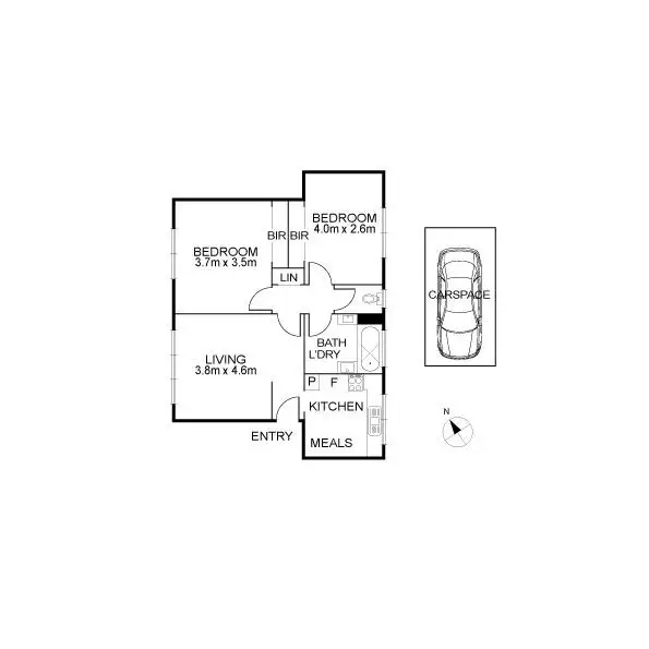 Floorplan of Homely apartment listing, 8/64 Dover Street, Flemington VIC 3031