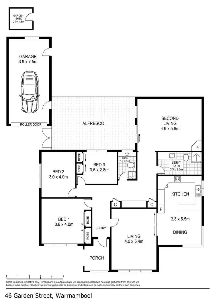 Floorplan of Homely house listing, 46 Garden Street, Warrnambool VIC 3280