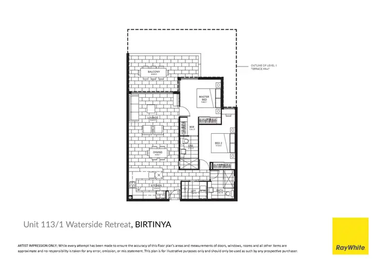Floorplan of Homely unit listing, Unit 113/1 Waterside Retreat, Birtinya QLD 4575