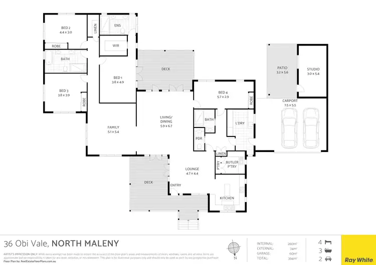 Floorplan of Homely other listing, 36 Obi Vale Road, North Maleny QLD 4552