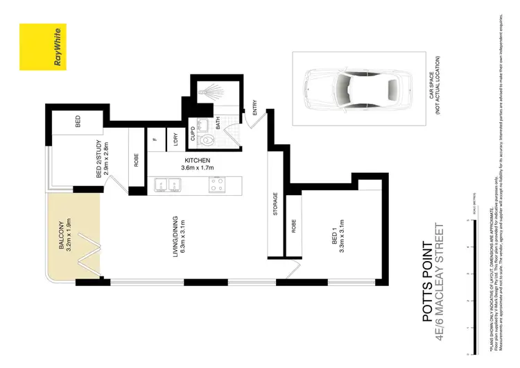 Floorplan of Homely apartment listing, 4E/6 Macleay Street, Potts Point NSW 2011