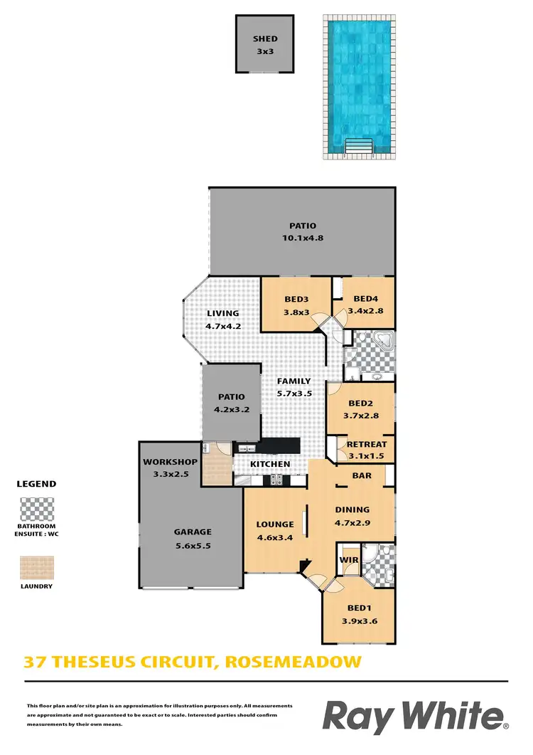 Floorplan of Homely house listing, 37 Theseus Circuit, Rosemeadow NSW 2560