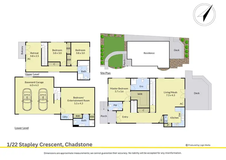 Floorplan of Homely townhouse listing, 1/22 Stapley Crescent, Chadstone VIC 3148