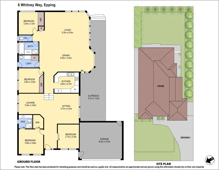 Floorplan of Homely house listing, 6 Whitney Way, Epping VIC 3076