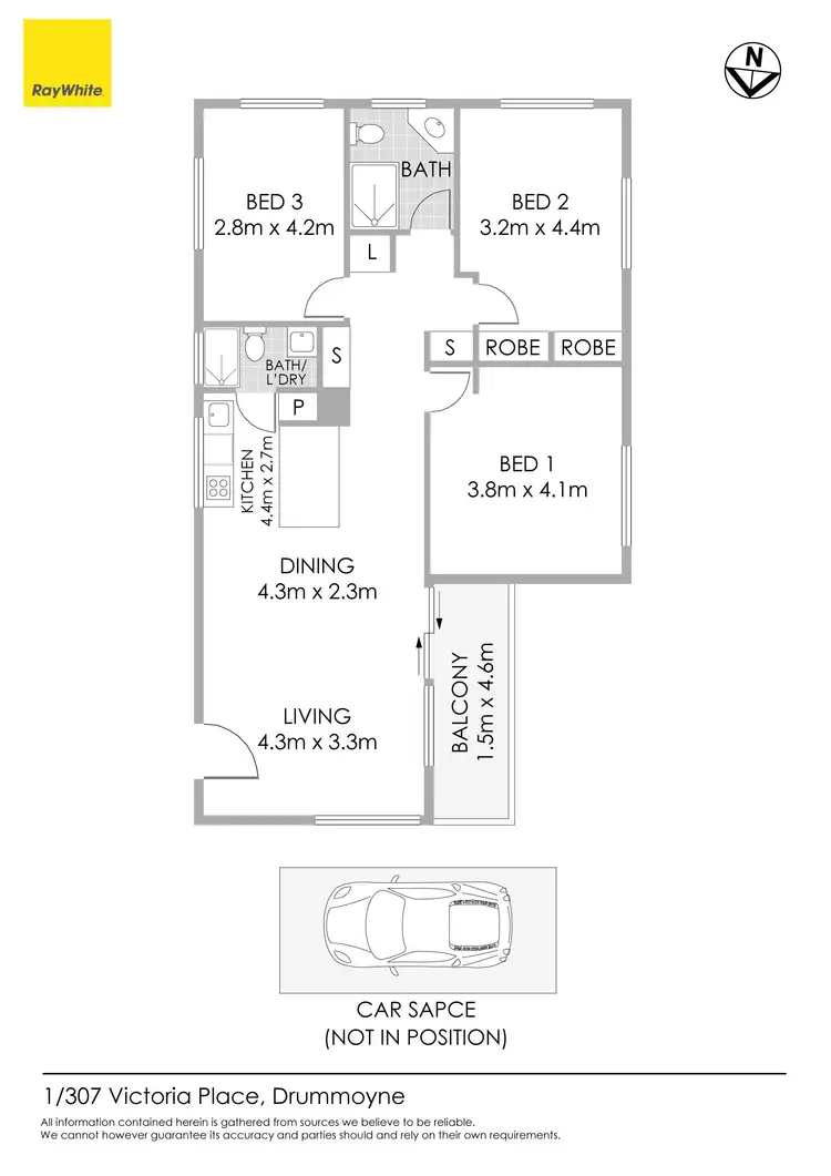 Floorplan of Homely apartment listing, 1/307 Victoria Place, Drummoyne NSW 2047