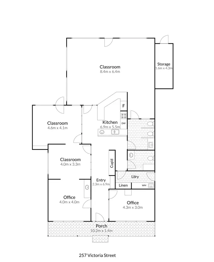 Floorplan of Homely house listing, 257 Victoria Street, Ballarat East VIC 3350