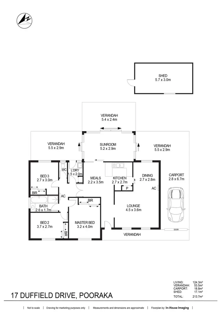 Floorplan of Homely house listing, 17 Duffield Drive, Pooraka SA 5095