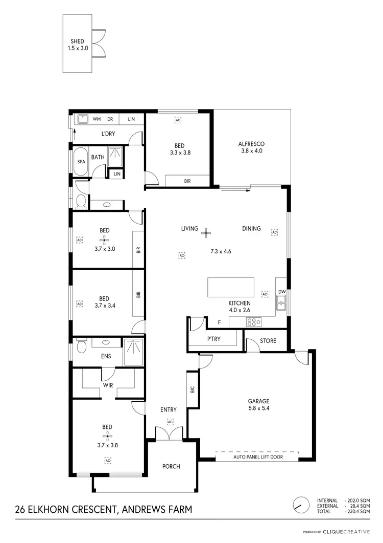 Floorplan of Homely house listing, 26 Elkhorn Crescent, Andrews Farm SA 5114