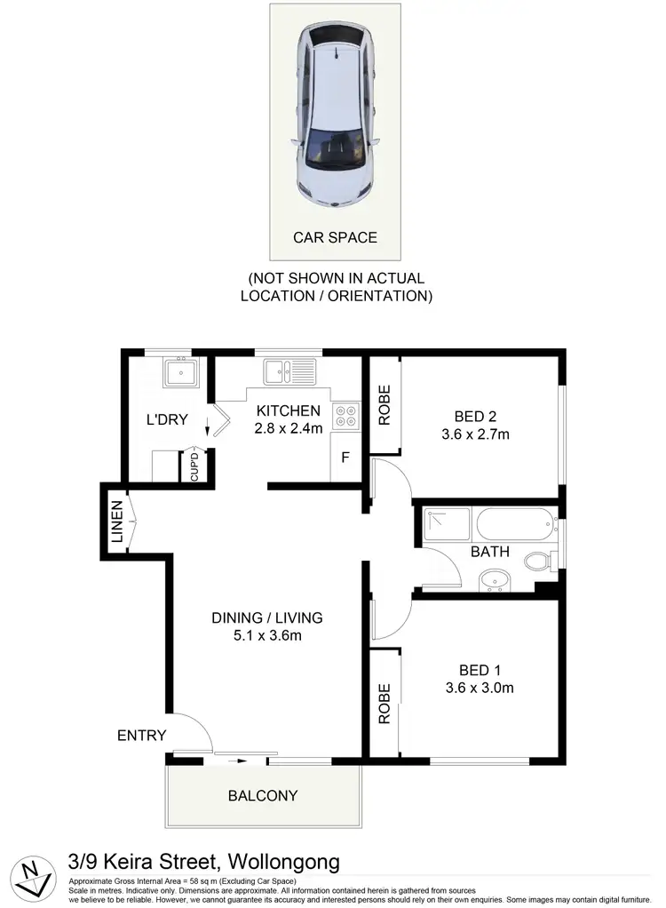 Floorplan of Homely unit listing, 3/9 Keira Street, Wollongong NSW 2500